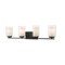 Z-Lite Willow 4 Light Vanity, Matte Black, Inner White & Outer Clear 426-4V-MB - alternate 1